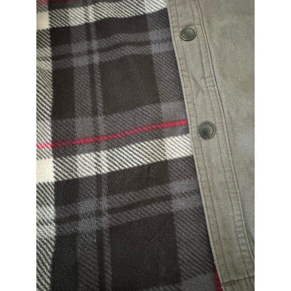 The American Outdoorsman Men's gray & plaid Fleece Lined Shirt size large - Picture 9 of 16